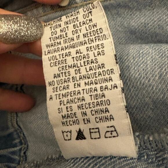 Fab’rik Denim Jean Jacket L Rhinestone Fringe Western Country Festival Sparkly - Picture 9 of 11